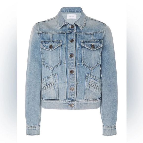 NWT Current/Elliott Light Wash Boulder Jean Jacket Dream Water Size 2 (Medium) - Picture 1 of 14